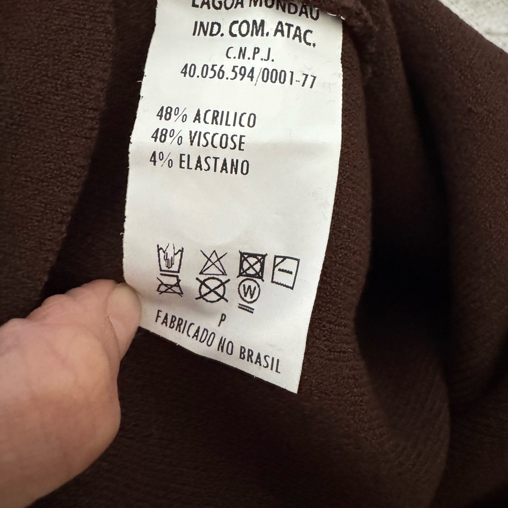 Anne Fernandez Regata Tricot Marrom Size Small NWT - Picture 6 of 7